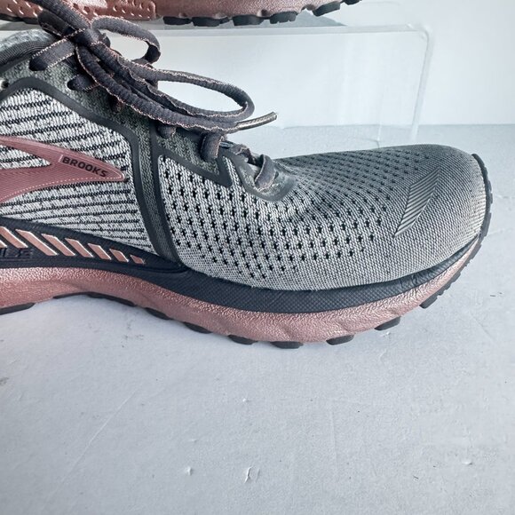 Brooks Adrenaline GTS 20 Womens Running Shoes Sz 10-B Gray Pink Cushion Support - Picture 4 of 15